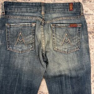 7 For All Mankind women’s ‘A’ pocket Blue Bootcut Jeans